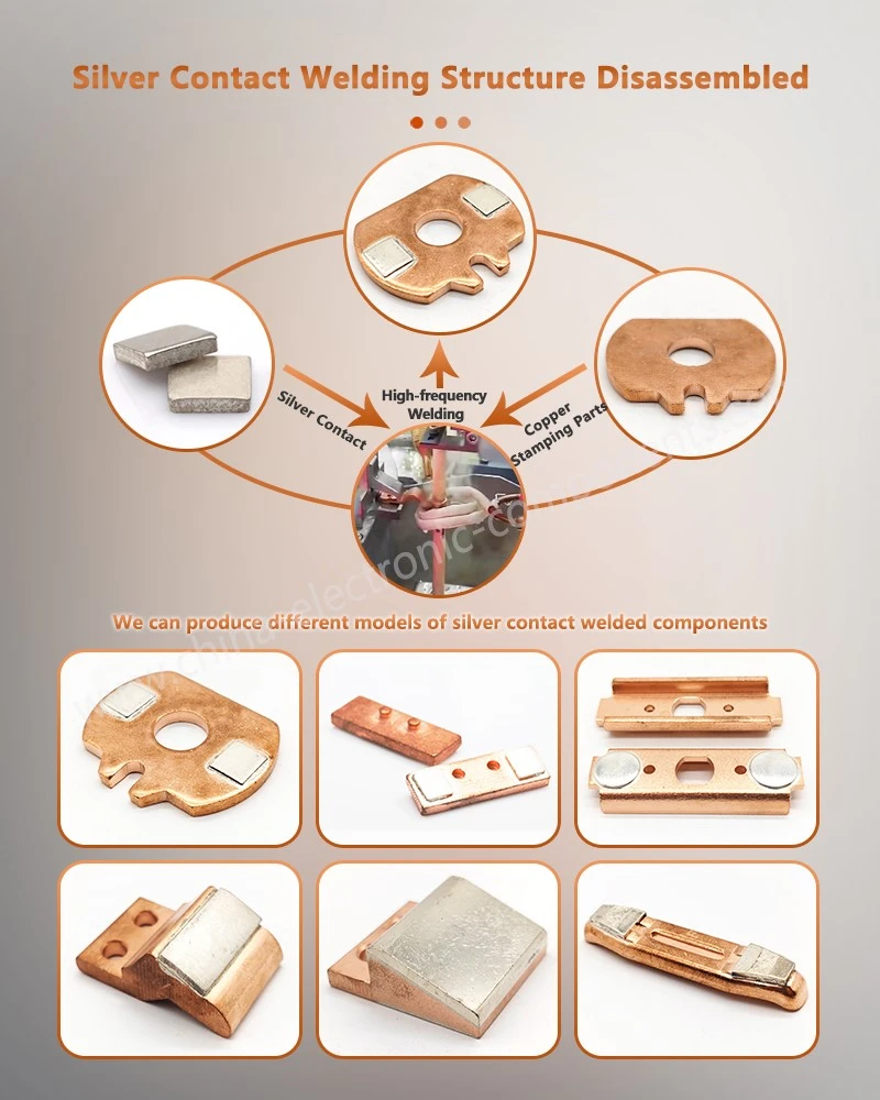 Silver Brazed Electrical Contacts Structure Disassembled Silver Brazed Electrical Contacts Structure Disassembled